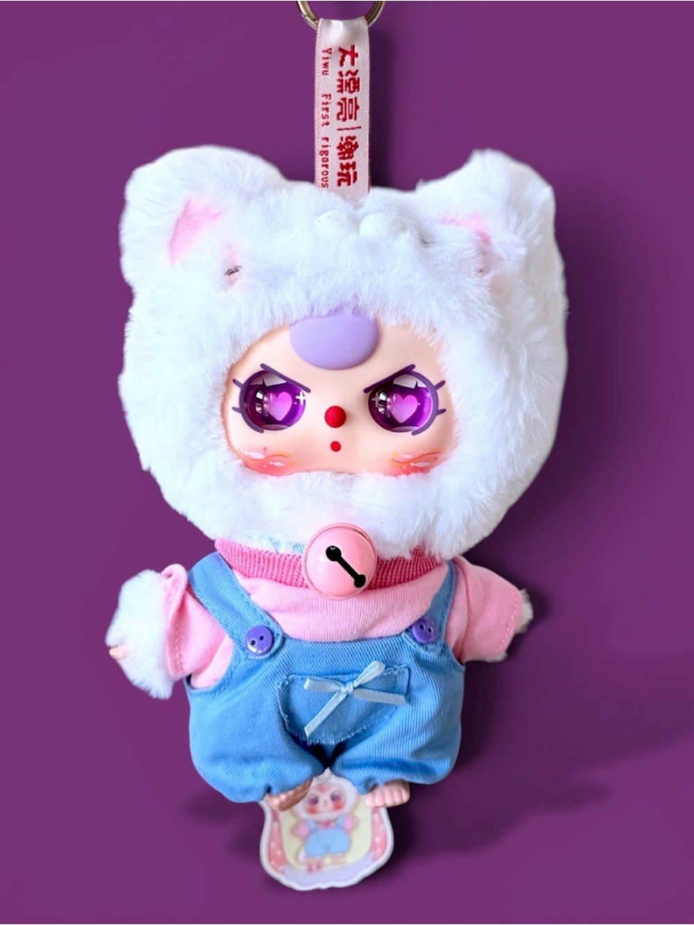 Baby Three Kitten Wardrobe Plush Pendant